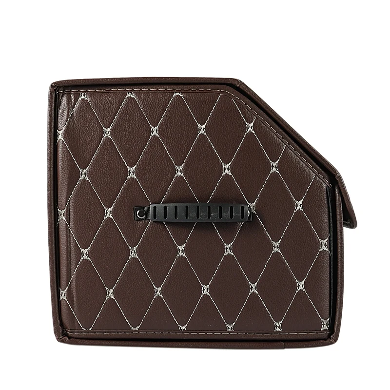 Автомобильный багажник, коробка для хранения, сумка для автомобильных инструментов из искусственной кожи, складное хранение и хранение, отделка, автомобильные аксессуары