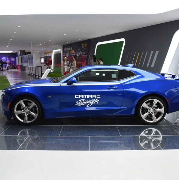 Автомобильный стиль для Chevrolet Camaro значок в виде буквы эмблема наклеивающаяся лампа для бровей топливный бак Автомобильная дверная ручка задний щиток наклейка на багажник - Название цвета: Door- A-White
