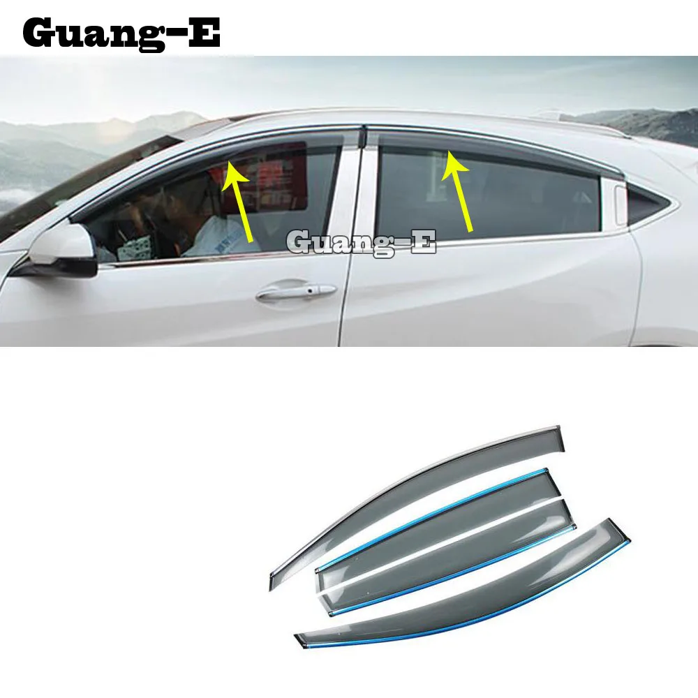 Для Honda hr-v HR-V Vezel автомобильный корпус стильный Стик лампа пластиковое окно стекло ветровой козырек Дождь/Защита от солнца вентиляционное отверстие 4 шт