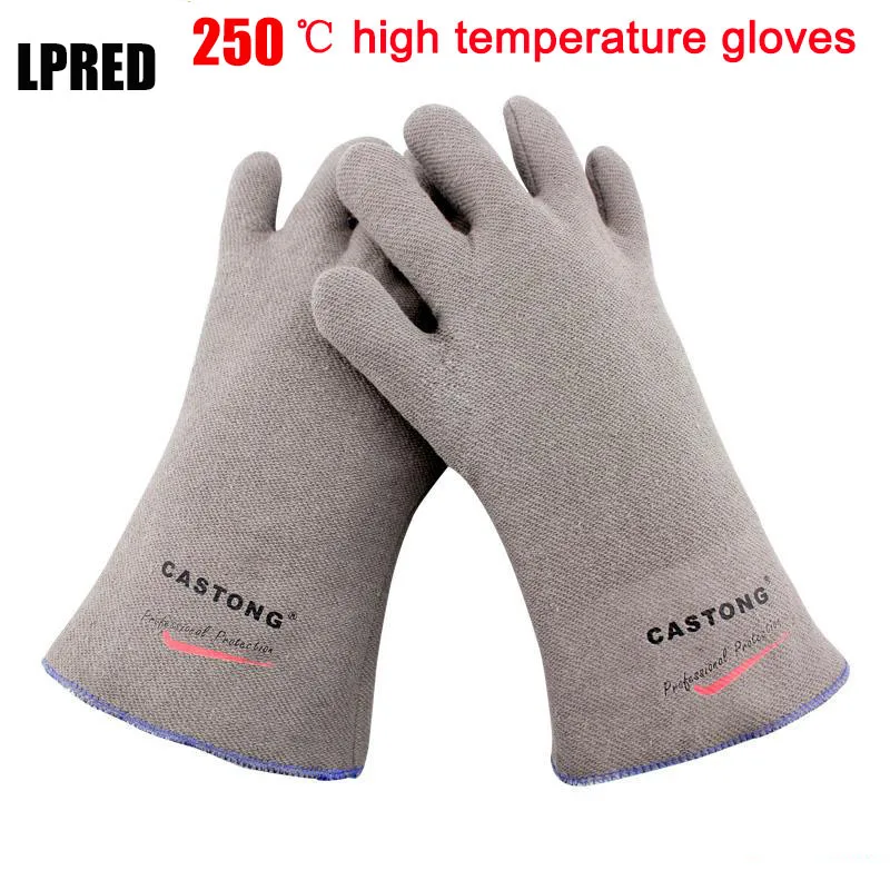 

250 Degrees Heat Insulation Gloves High Temperature Resistant Gloves to Hot Flame Retardant Anti-scald Fire Aramid Fiber Woven