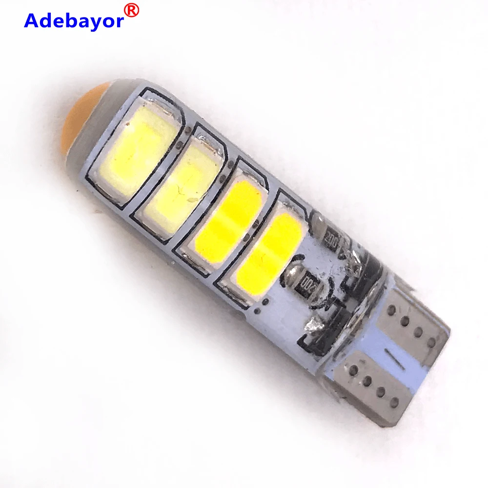 20pcs T10 LED W5W Car light Bulb 8 Para Auto Interior Side Silica gel 5630 SMD Strobe Warning Light 168 194 501 DC12V | Автомобили и