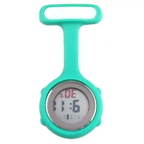 Light cyan Карманные часы, модные женские часы с цифровым циферблатом, брелок, брошь для медсестры, электрические часы, новые часы с брелоком, часы reloj de bolsillo D - Цвет: Light cyan