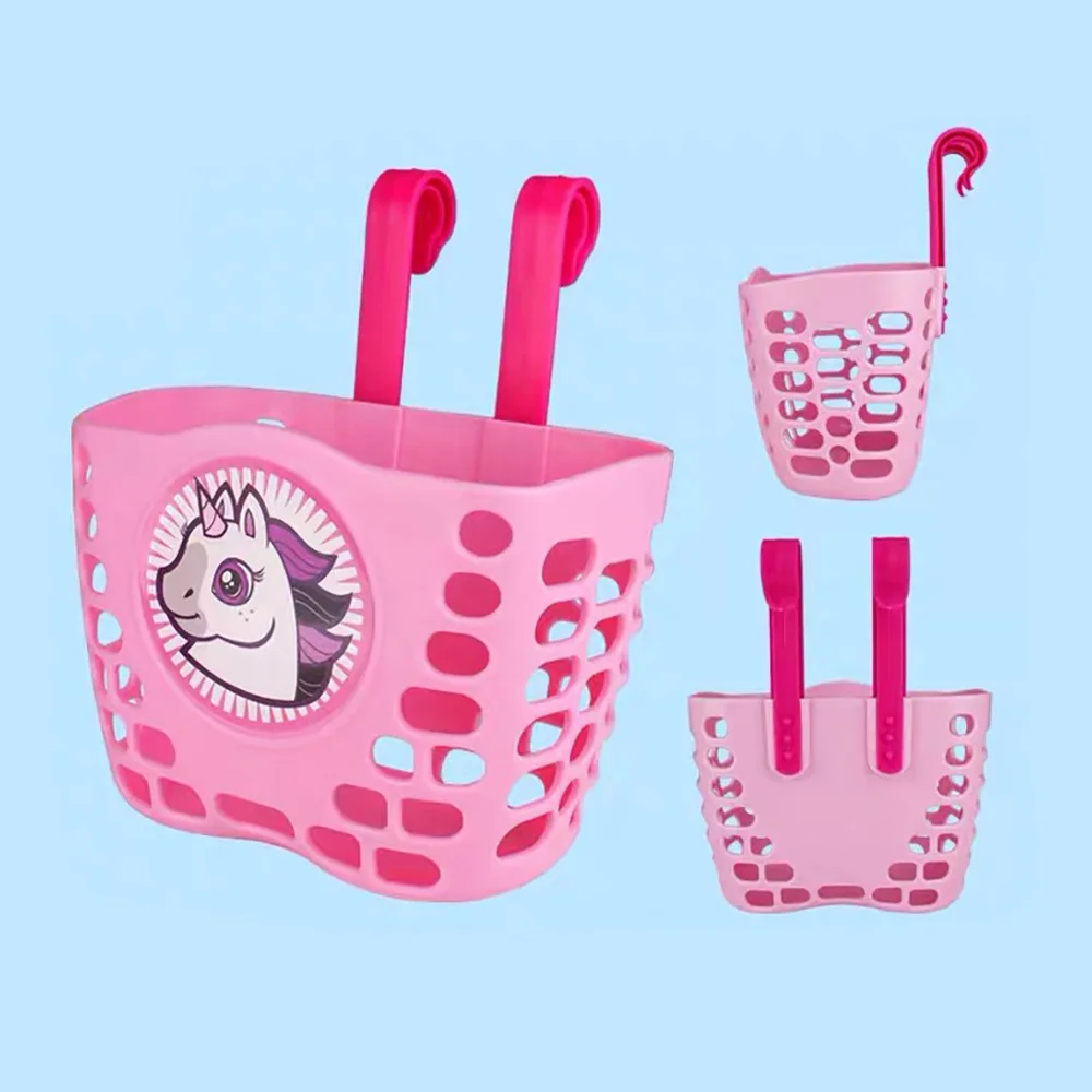 Pink Front Handlebar Basket Kid Bike Basket Pink Cute Bicycle Front