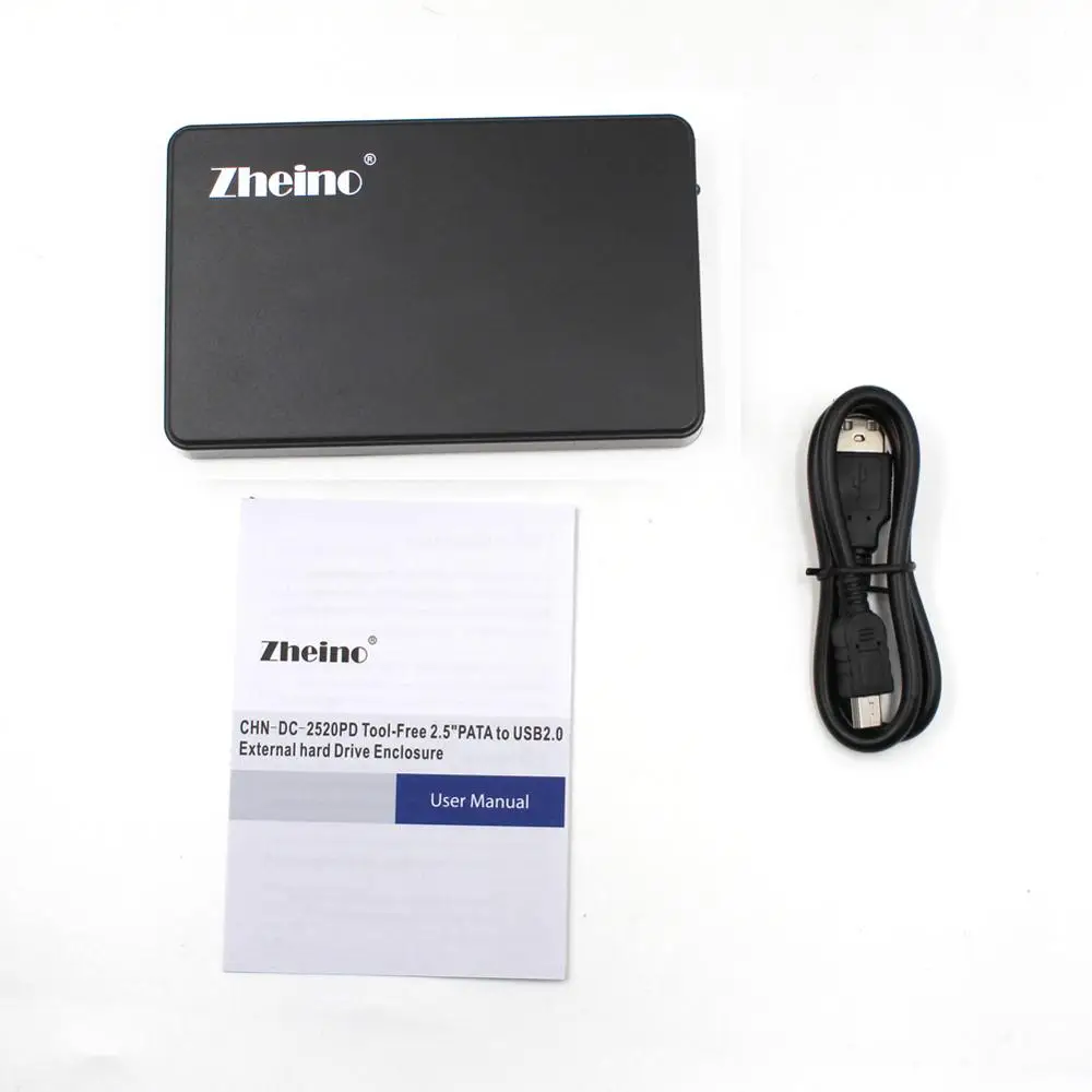 Zheino 2,5 PATA к USB 2,0 HDD корпус 40 ГБ 80 Гб 100 ГБ внешний жесткий диск Корпус для IDE SSD HDD с без инструмента
