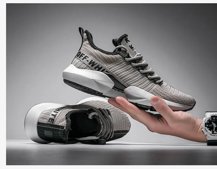 Couples Casual White Shoes Fly Woven Breathable Extra High Old Man Shoes Students Lightweight Sports Running Shoes Online Celebr