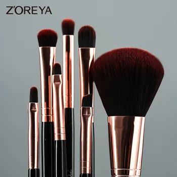 

Zoreya 7pcs Makeup Brushes Set Foundation Powder Blush Eyeshadow Concealer Lip Eye Make Up Brush Cosmetics Beauty Tools