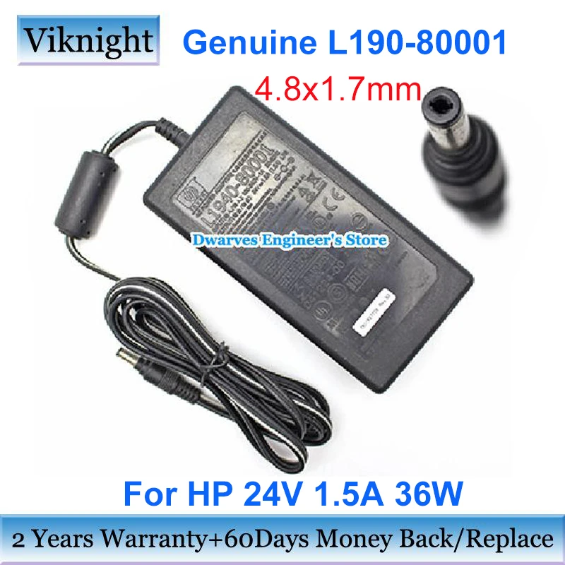 

Genuine L1940-80001 24V 1.5A AC Adapter 36W For HP 5590 5500CXI 5590P 7650 SCANNER Power Supply Charger 4.8x1.7mm