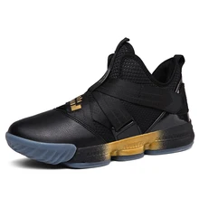 Брендовые мужские новые баскетбольные кроссовки Роскошные воздухопроницаемые Спортивная дышащая обувь нескользящие Baskerball кроссовки унисекс Lebron James обувь
