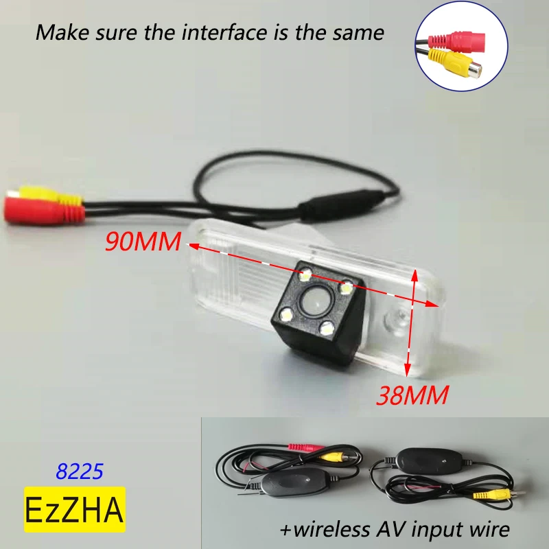 

4LED light Vehicle Dynamic Parking Line Car Rear View Reverse Backup Camera For Hyundai Santa Fe IX25 Creta Carens Azera SantaFe