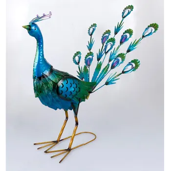 

European Creative Wrought Iron Simulation Personality Peacock Window Storefront Living Room Home Porch Floor Decorations M3138