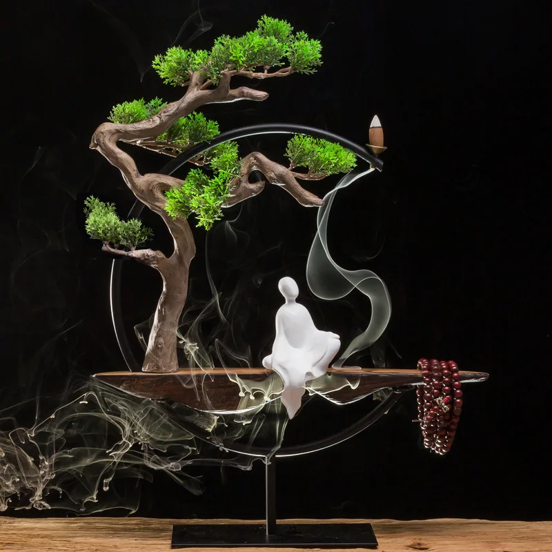 

Backflow Incense Burner Censer Waterfall Stand For Incense Sticks Holder Censers Mountain River Handicraft Incense Holder ZXL003