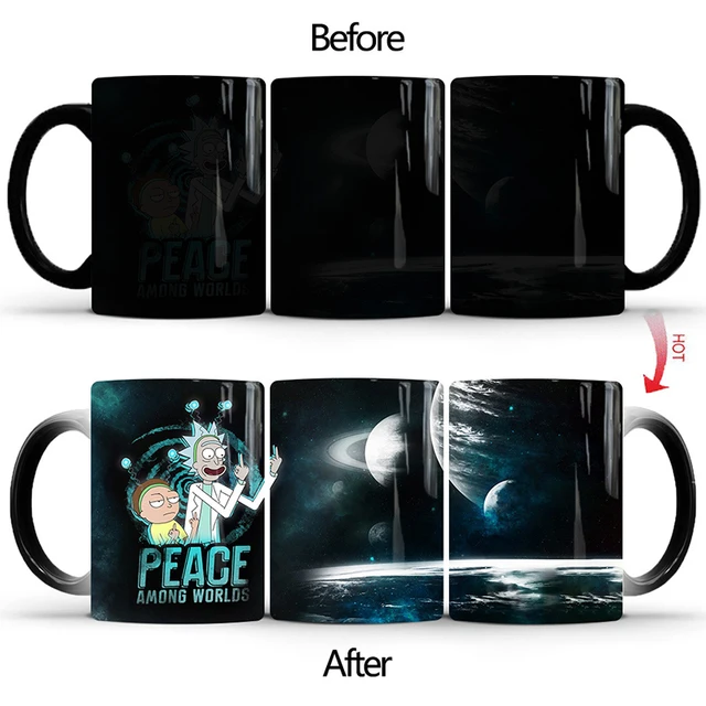 $US $8.85 350ml New Magic Cartoon Rick and Morty Hot Sensitive Color Changing Mug Ceramic Coffee Tea Milk Off