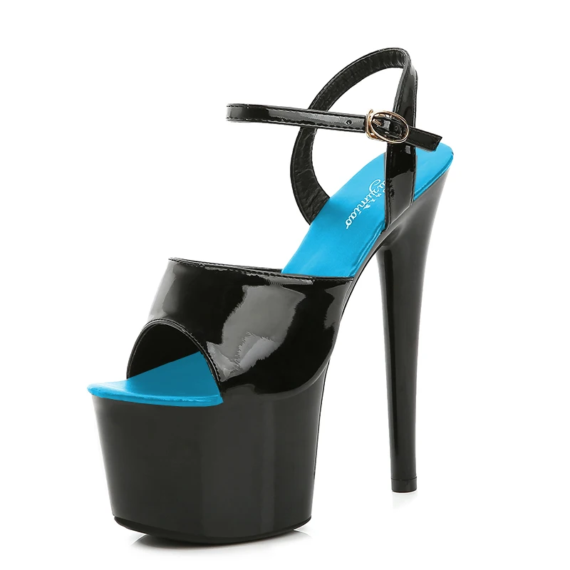 Platform High Heels Sandals Mixed Color Shoes Stripper Heels Women Sandals Sexy Shoes Party Club Sandals 17 CM Platform High-heeled Wedding Pole Dance