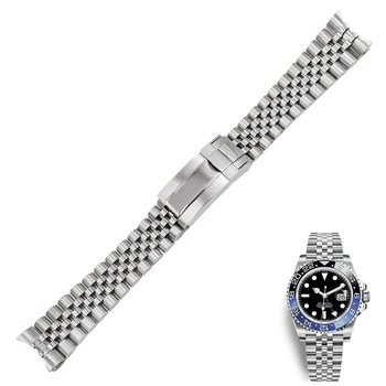 

20mm Stainless Steel Replacement Wrist Watch Band watchband Strap Bracelet Jubilee with Oyster Clasp For Rolex GMT Master II