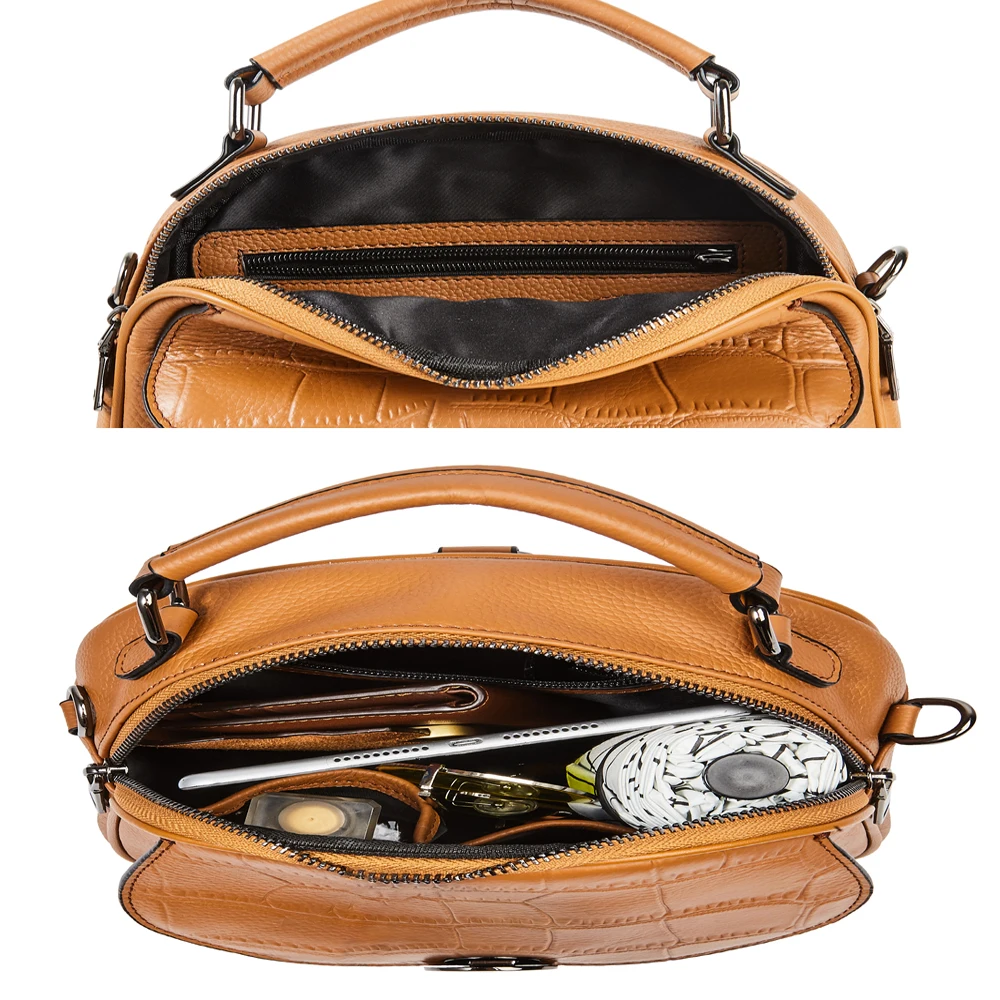 Qiwang маленькие сумки женские роскошные сумки через плечо дизайнерская крокодиловая сумка-Кроссбоди из натуральной кожи для женщин