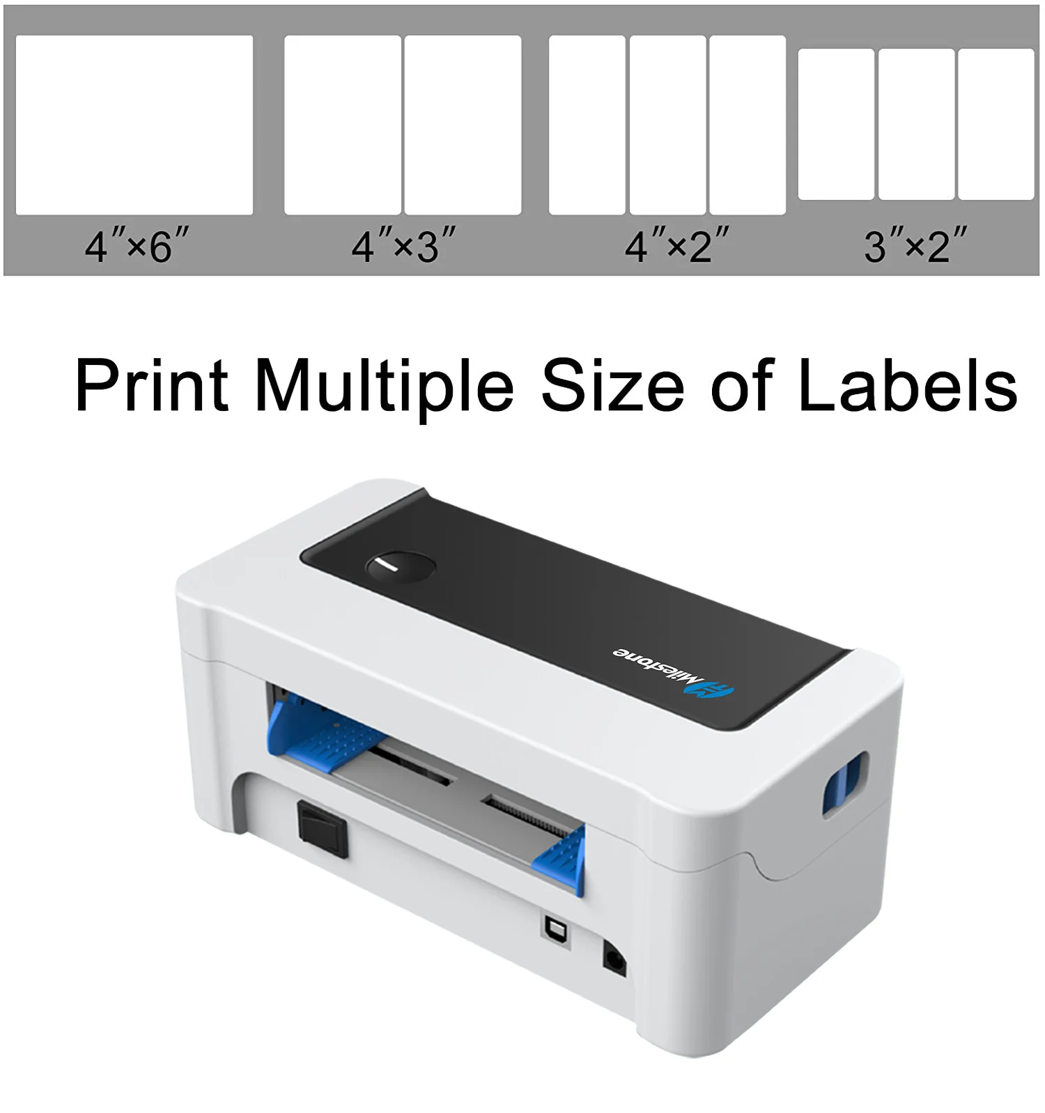 L1081 Protable 150mm/s High Speed Thermal Label Printer Shipping Label 110mm 4*6 Paper Width For Office/Market/Warehouse USB best mini photo printer for iphone