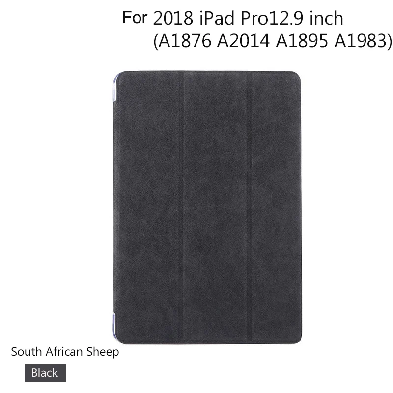 XMXCZKJ для iPad 9,7 Чехол для iPad Pro 9,7 чехол Pro12.9 поколение Funda для iPad Pro 10,5 кожаный смарт-чехол - Цвет: BlackForiPPro12.9