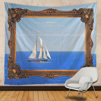 

Ship tapestry Mandala Tapestry Hippie Macrame Tapestry Wall Hanging Boho Decor Witchcraft Tapestry