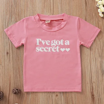

Summer Outfits Be A Big Sister Letter Print Kid Girl T Shirt Pink Top Harajuku O Neck Short Sleeves Girl Tees