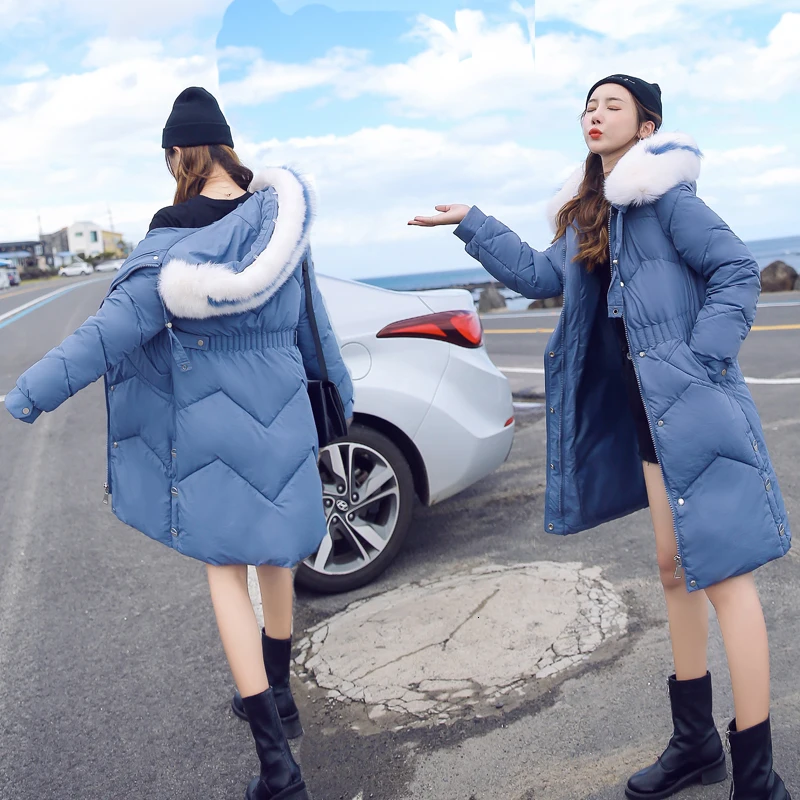 Coat Ladies Hooded Long Coats Parka oversize Colour jacket mid-long women winter thick jacket down jacket women winter