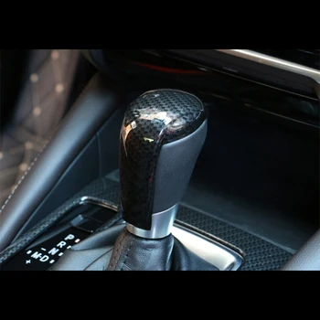 

Carbon fiber Style Gear Shift Knob Sequin Trim Cover Interior Badge Garnish Molding Cap Lid For Mazda CX-3 CX 3 2016 2017 2018