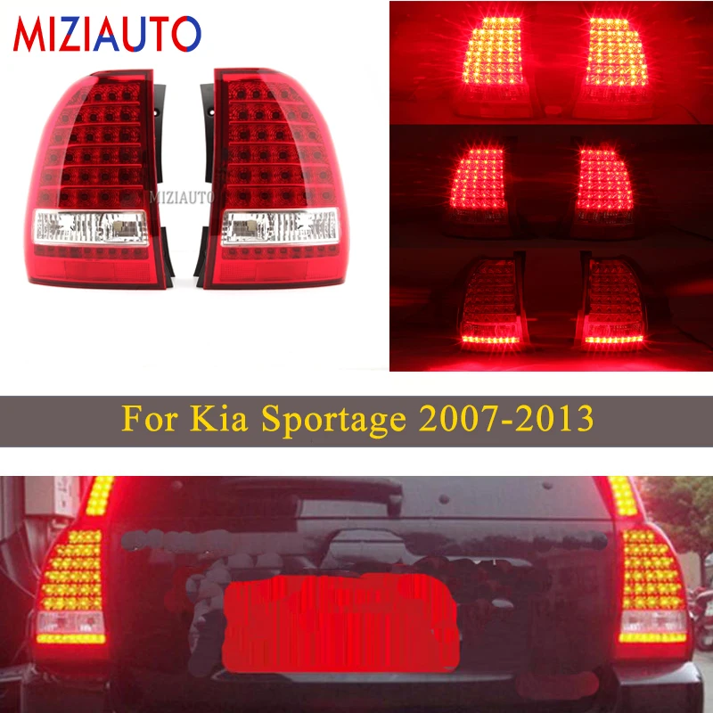 

MIZIAUTO Tail Rear light For Kia Sportage 2007-2013 LED Tail Stop Brake Light Rear DRL Turn Siginal Parking Reverse Fog lamp