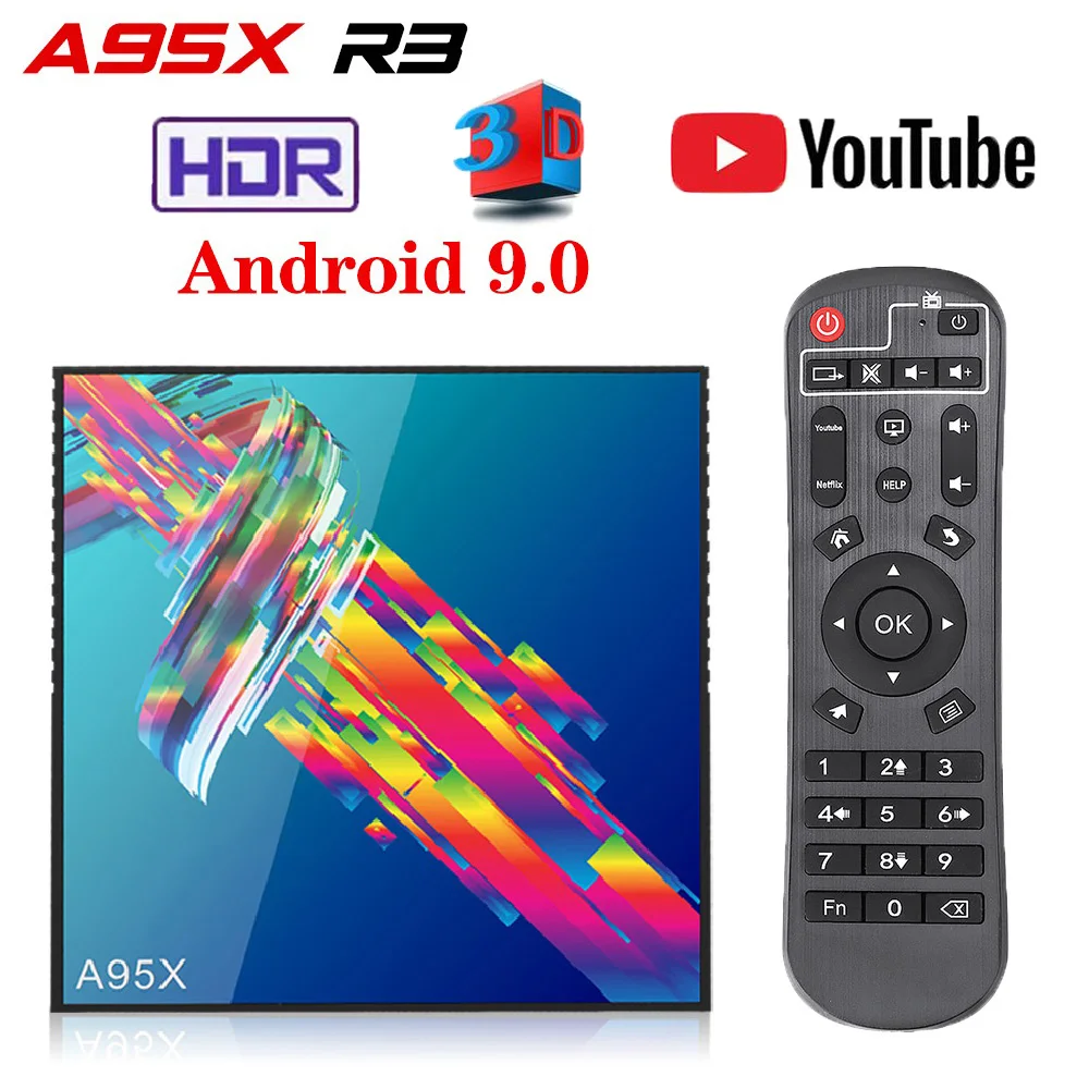 

A95X R3 Smart Tv BOX Google Player Netflix Youtube RK3318 5G wifi 4K Android 9.0 TV Box 4GB RAM 64GB ROM Box TV PK H96MAX
