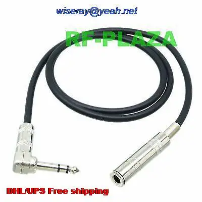 

DHL/EMS 20 pcs 6.35mm plug L to 1/4" Jack TRS stereo audio Headphones Cable L-2T2S Canare 3~12M with one year warranty-A2