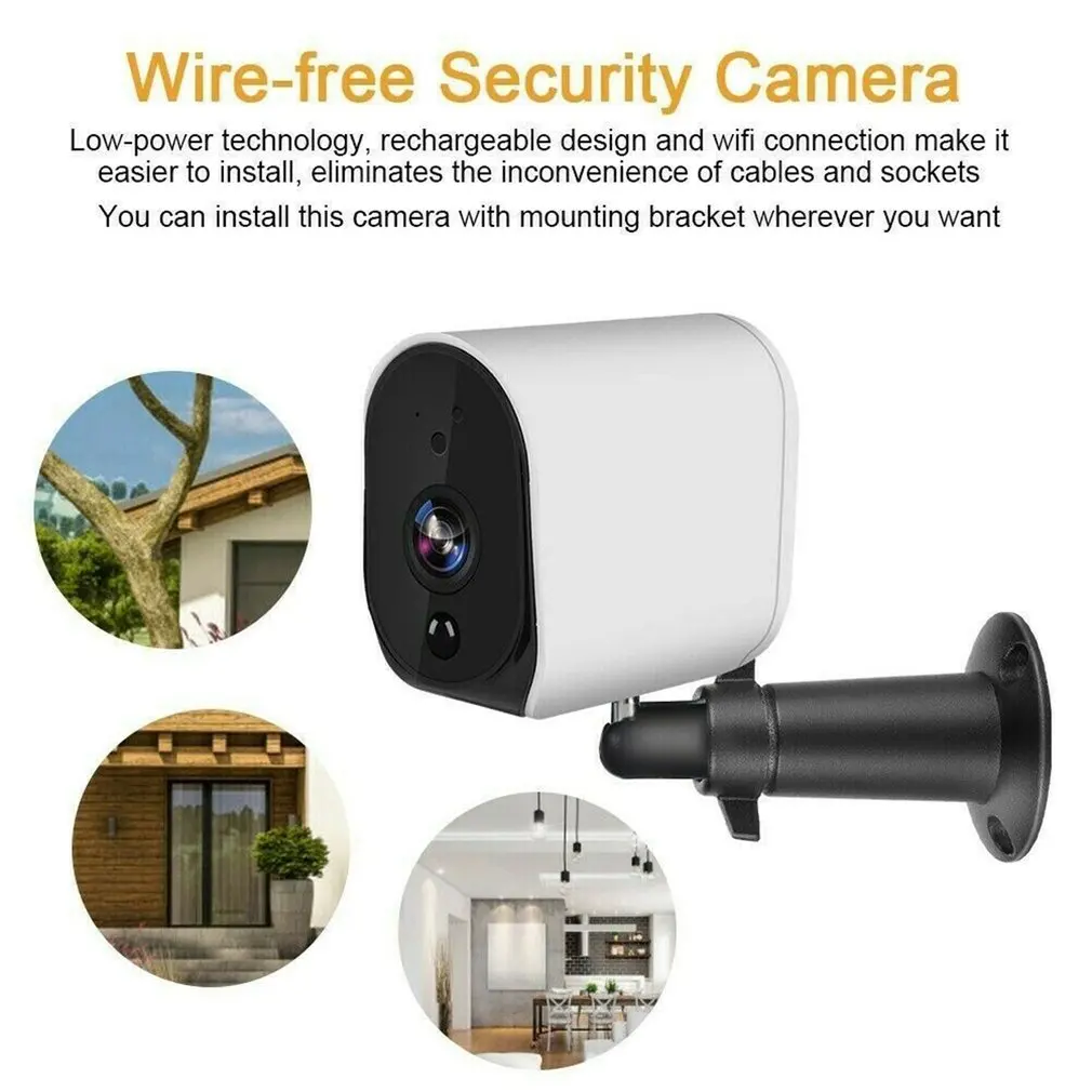 Night Vision 1080P Battery Powered Wireless Outdoor WIFI IP Surveillance Camera Wireless IP Camera With Bracket