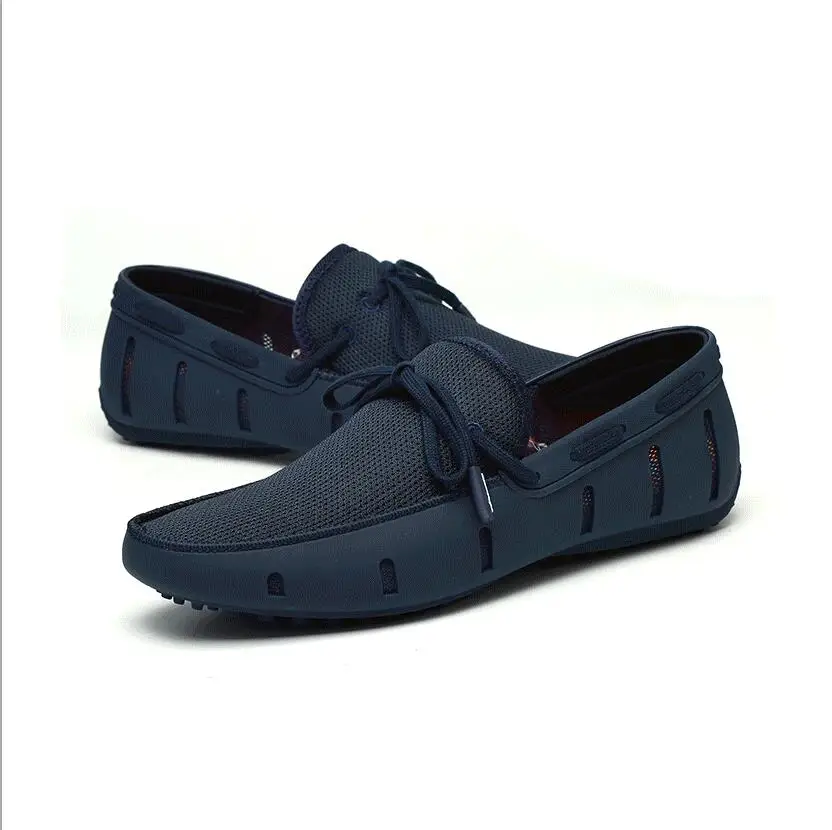 Durable Mens Lace Loafer Swims Casual 