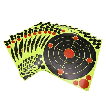 

Splatter Target Stickers for Firing-12 inch High Visibility Reactive Fluorescent Yellow Impact 10Pcs/Lot Targets