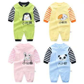 

2020 Chinese style Summer Baby Boy gril Rompers 100% Cotton Baby Clothes Gentleman Baby Boys Romper Toddler Kids Jumpsuits