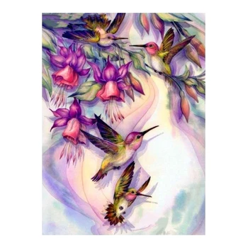 

DIY Diamond Embroidery Cross Stitch Flower and Bird Diamond Painting Cross Stitch Full Round Drill Decoration Gift