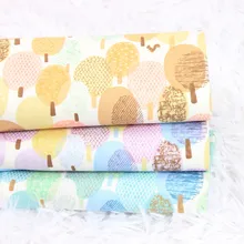 Утолщенная хлопковая ткань с принтом маленького дерева, ручная работа, CR-298 из хлопка