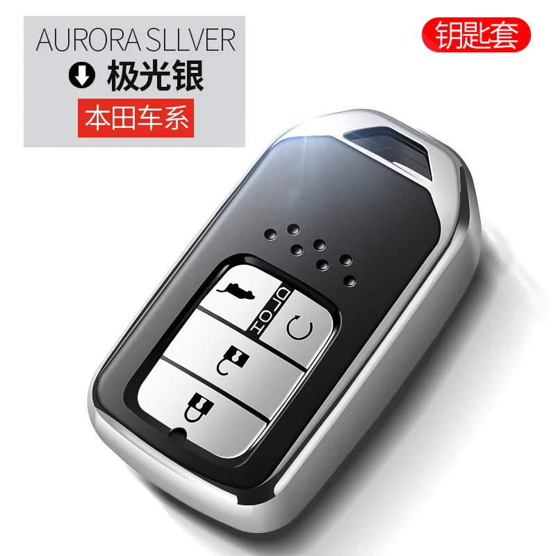 4 buttons A TPU высокого качества+ АБС-пластик, Автомобильный ключ чехол для Хонда цивик аккорд CR-V Pilot кнопки дистанционного разведки ключ - Название цвета: 4 buttons A