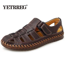 Новинка; летние мужские сандалии; модная Уличная Повседневная обувь; дышащая водонепроницаемая обувь; мужские пляжные сандалии; Мужская обувь без застежки; размеры 38-48