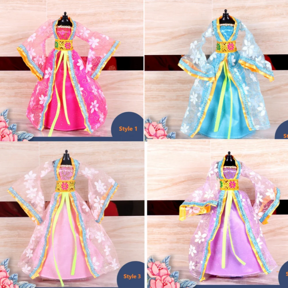Details about   1/6 Female Ancient Chinese Hanfu Dress Costume Model Clothes Set Toys For Figure 