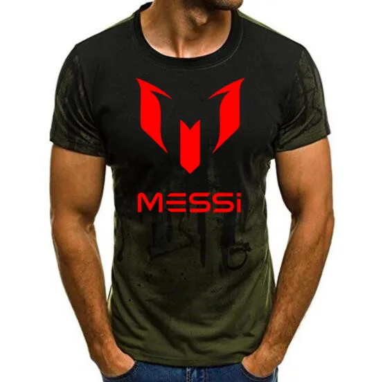 Футболка с логотипом Lionel Messi, брендовые летние рубашки с короткими рукавами в стиле «Барселона»
