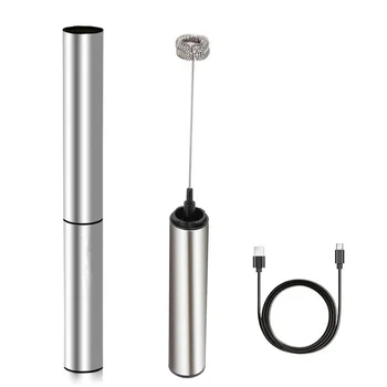 

Handheld Electric Whisk USB Rechargeable Egg Beater Mix Machine Milk Drink Coffee Whisk Frother Foamer Mixer Kitchen Accessories