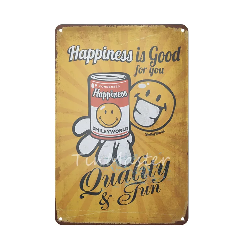 Vintage Smile Tin Signs Cartoon Bat Spider-Man Metal Sign Painting Bathroom Laundry Baby Living Room Decoration Retro Home Decor - Цвет: 20039