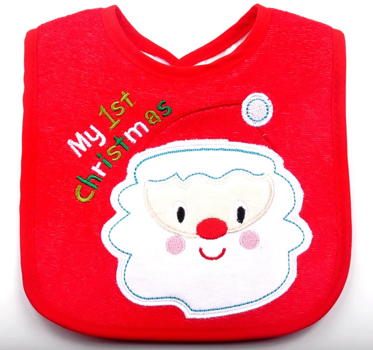 

Baby Bib Cartoon Cute Polyester Cotton Waterproof Maternal and Baby Supplies Newborn Christmas Gift Saliva Towel 1-3 Years Old