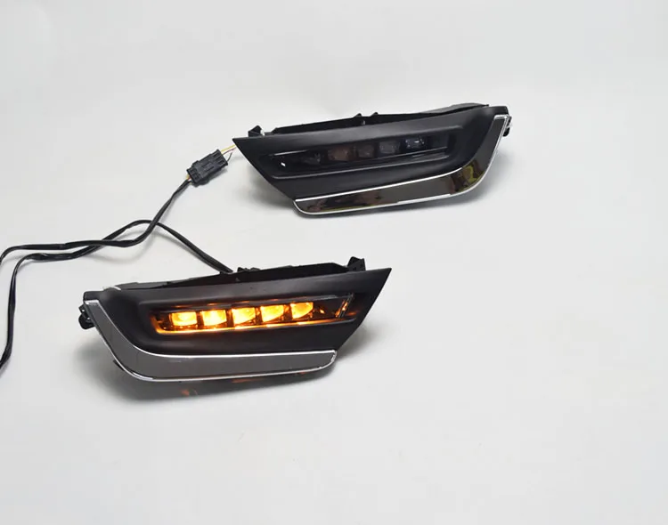 YUANEN для Honda CRV CR-V светодиодный DRL для вождения дневного света противотуманная фара с желтым поворотным сигналом стиль реле