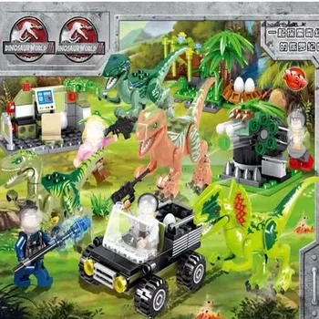 

Jurassic Blocks World Forest Dilophosaurus Baby Dinosaur Eggs Figure Bricks Toys For Children B799