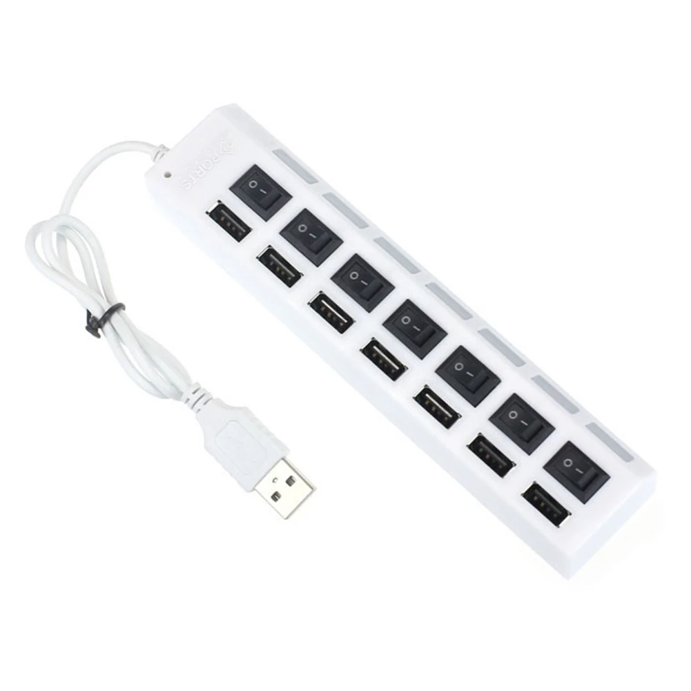 Высокоскоростной USB 3,0 концентратор USB разветвитель 7 портов usb-хаб 2,0 с автономным переключателем для ноутбука компьютера планшета ноутбука