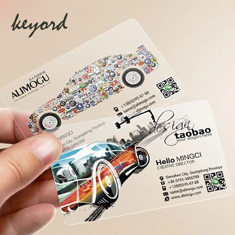 

200pcs/500pcs Transparent Business Card Printing Custom Printing Plastic PVC VIP Cards Free design