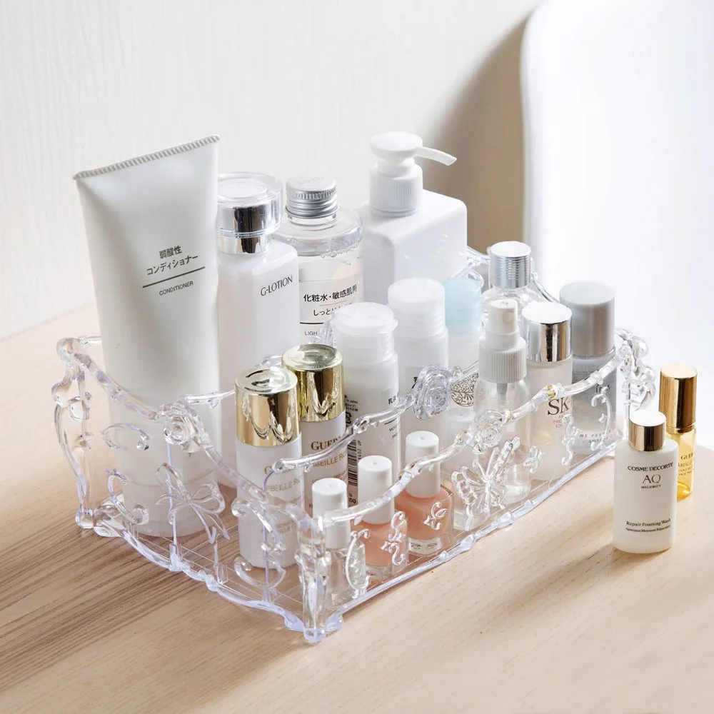  Makeup Organizer Desktop Cosmetic Storage Box Case Container Nail Polish Organizer Storage Rack She