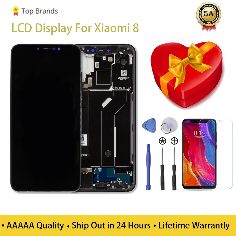 Leoleo AAAAA Для xiaomi Mi 8 ЖК-дисплей для Xiaomi mi8 6 21 ''сенсорный экран дигитайзер сборка