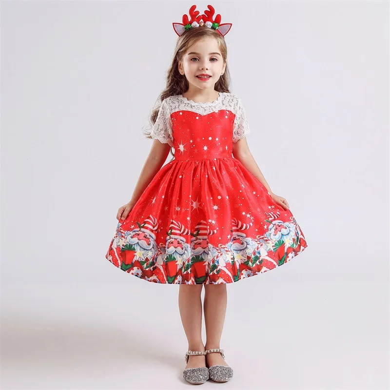 Рождественское платье принцессы для девочек; vestido; Детские платья; Одежда для девочек; robe noel menina disfrace; платья для малышей; festa kinder kleider
