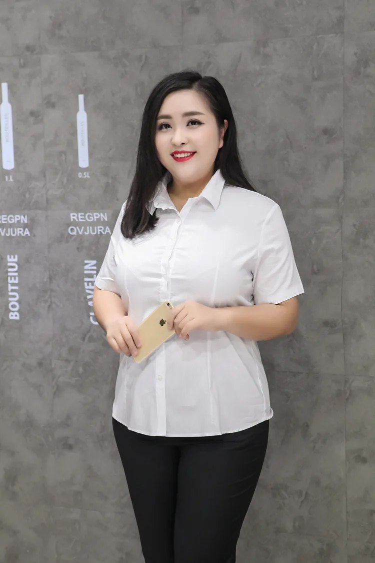 9XL 8XL 7XL 6XL blusas mujer de moda женские блузы рубашки большие размеры; для офиса одежда Блузка shirtt белая Blusas femininas M298
