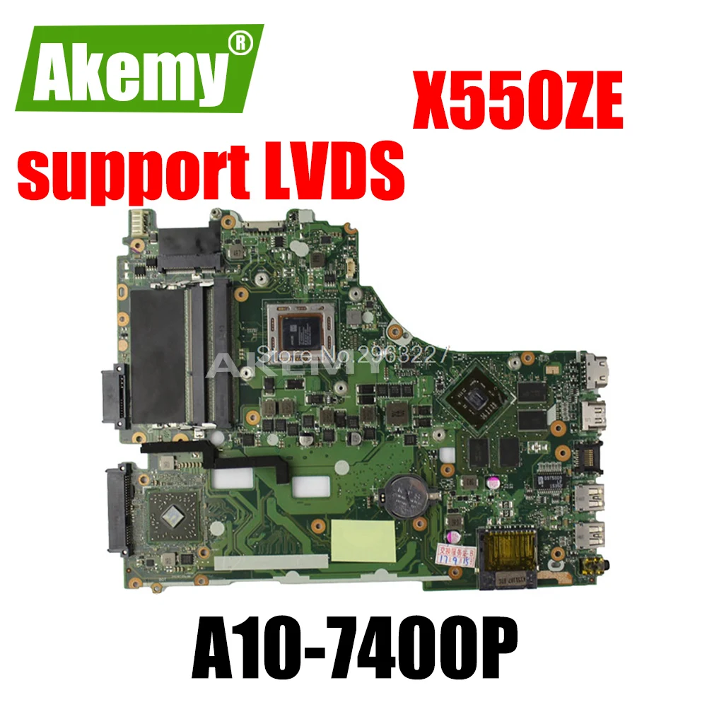 X550ZE материнская плата A10 7400 поддержка LVDS ДЛЯ For Asus VM590Z A555Z X555Z для ноутбука
